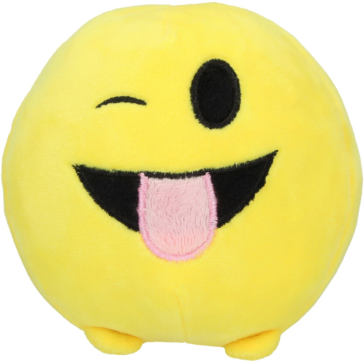 Toyworld Emoji Pluchen Knuffel Knipoog en Tong – 11x11x12cm | Emoticons | Speelgoed | Kinderen